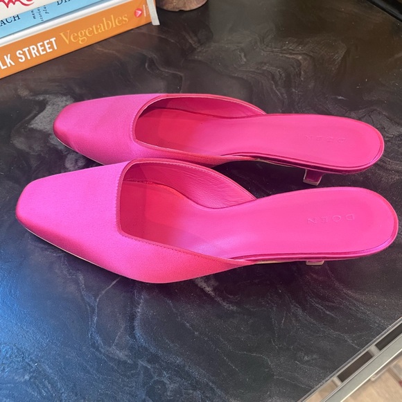 DOEN pink mule kitten heels (NEVER WORN only tried on) - Picture 5 of 6